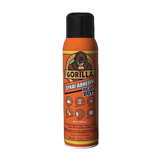 Gorilla glue spray adhesive.