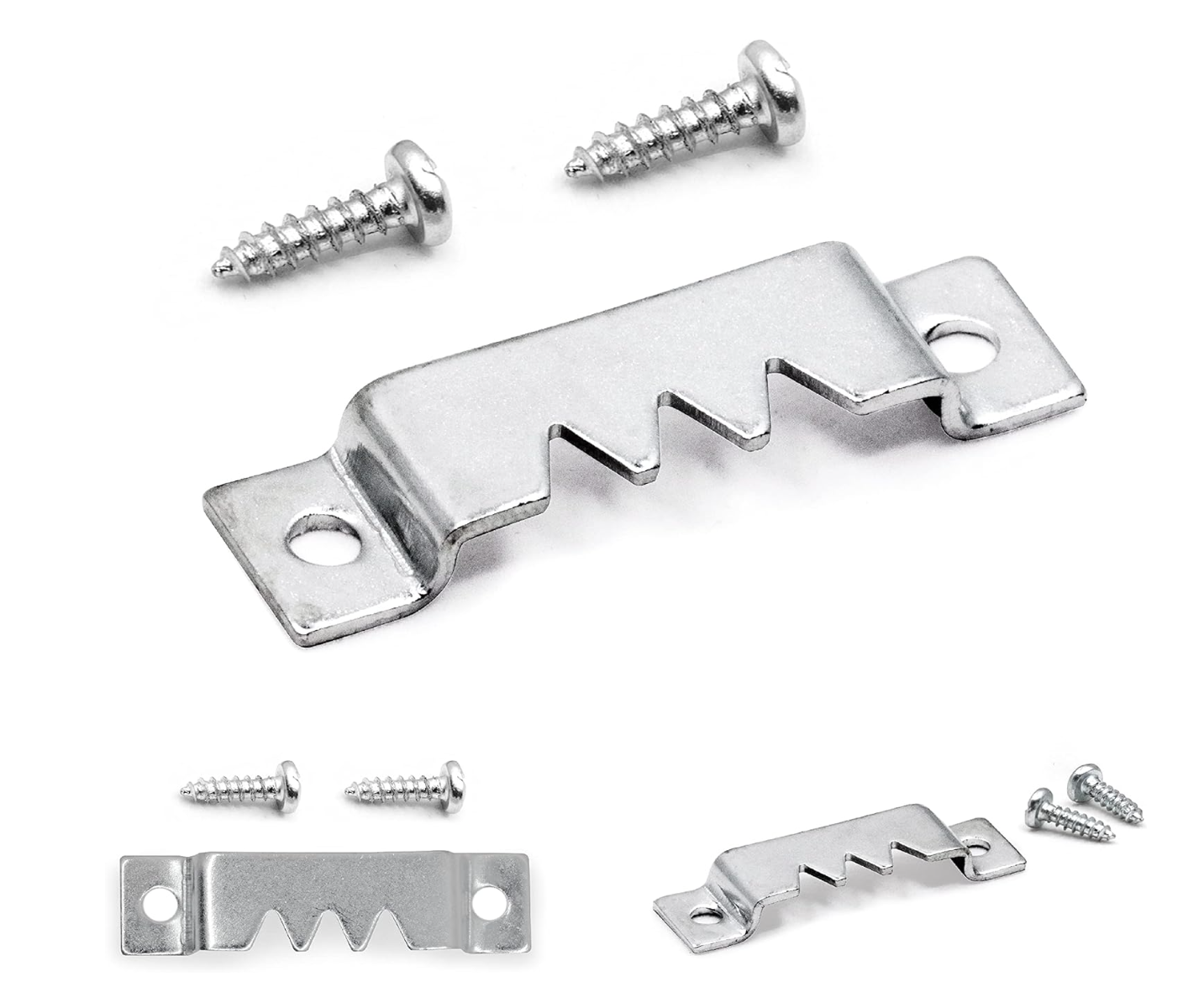 Heavy duty sawtooth hangars for picture framing.